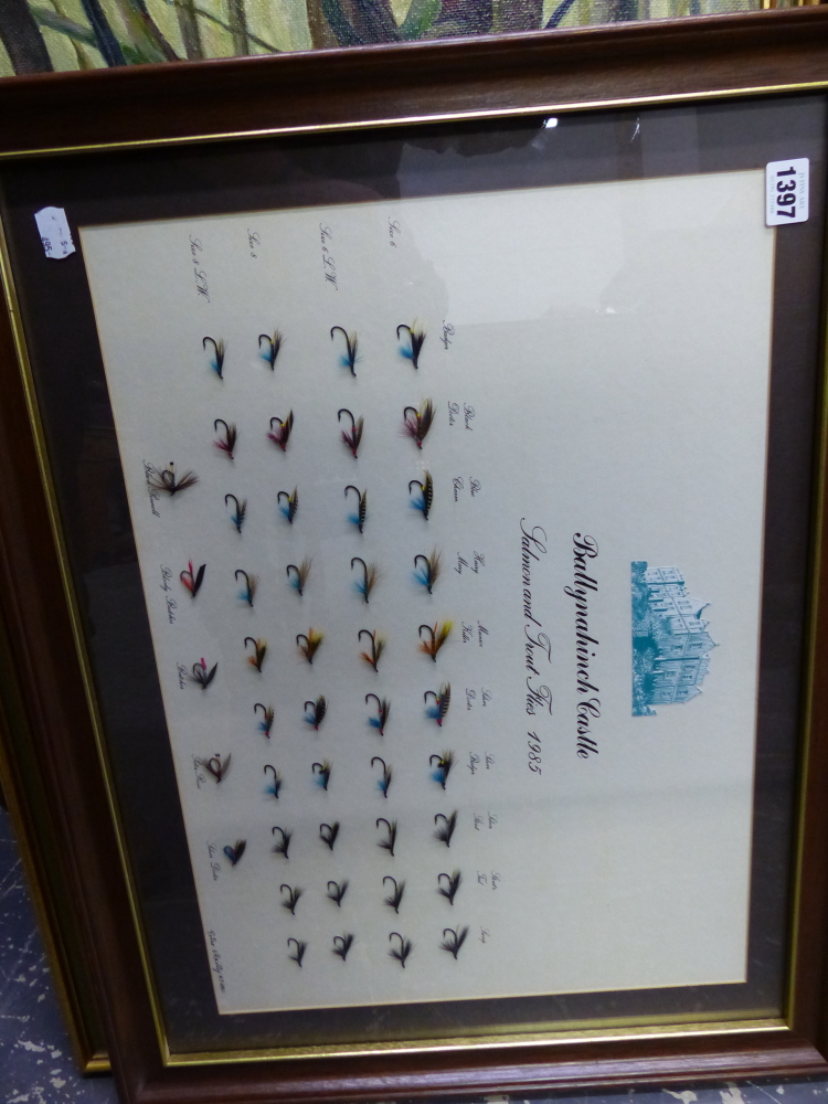 FRAMED FISHING FLIES, TWO OIL PAINTINGS, ETC. - Image 2 of 12