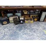 TWO VINTAGE TVS, BAKELITE AND OTHER RADIOS A BAKELITE VALVE RADIO, OTHER VALVES ETC.