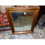 EDWARDIAN GILT FRAMED MIRROR.