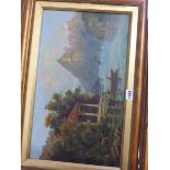 LATE 19th C. CONTINENTAL SCHOOL A PAIR OF LAKE VIEWS, 31 X 51cms.