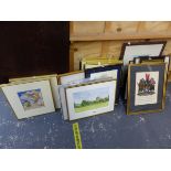 SIX PRINTS OF ALICE IN WONDERLAND, TOGETHER WITH VARIOUS FURNISHING PICTURES ETC.