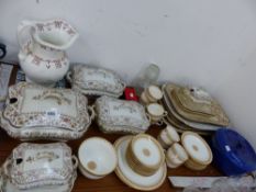 A QUANTITY OF VICTORIAN DINNER AND TEA WARES ETC.