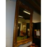 AN IMPRESSIVE FRENCH STYLE LARGE GILT FRAMED WALL MIRROR 205 X 146 CM