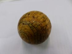 A EARLY IVORY SNOOKER BALL.