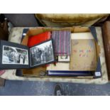 A QUANTITY OF VARIOUS VINTAGE PHOTO ALBUMS.