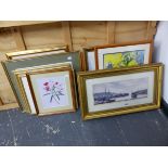 A GROUP OF FURNISHING PICTURES INC. LANDSCAPES, PORTRAITS ETC.