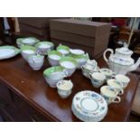 A COPELAND SPODE ROYAL JASMINE PATTERN PART COFFEE SET, TOGETHER WITH A FURTHER TEA SET.