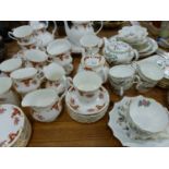 A BONE CHINA PART TEA SERVICE, AND AYNSLEY PEMBROKE PATTERN PART TEA SERVICE, PLATED CUTLERY ETC.