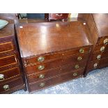 19th. C. OAK FALL FRONT BUREAU.