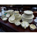 A ROYAL DOULTON MINDEN PATTER PART DINNER SERVICE, AND VARIOUS TEA WARES ETC.