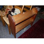 AN OAK BOOK TROUGH.