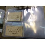 PRE-STAMP, POSTAGE PAID ENTIRE COVERS. 1837-1850 (8).