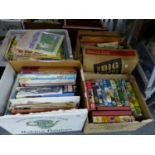 FOUR BOXES OF VARIOUS CHILDREN'S BOOKS ETC.