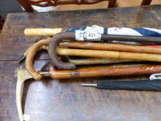 QUANTITY OF WALKING STICKS ETC.