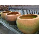 3 SPHERICAL PLANTERS AND FOUR OTHERS