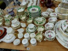 A WEDGWOOD PART DINNER SERVICE, A LATE VICTORIAN PART TEA SET, COALPORT TEA WARES, ETC.