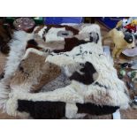 A PATCHWORK FUR RUG.