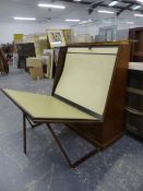 A LATE VICTORIAN MAHOGANY FOLIO / MAP / CHART CABINET. W 130 X D 50 X H 134cms.