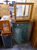 FOUR DISPLAY CABINETS. (ALL FOR RESTORATION).