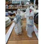 FOUR LLADRO FIGURINES.