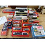 A QUANTITY OF HORNBY LOCOMOTIVES AND STOCK, A CONTROL UNIT, TWO BOXED LIMA PIECES ETC.