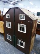 A LARGE GEORGIAN STYLE COUNTRY HOUSEMAID DOLLS HOUSE THE RECTORY COTTAGE.