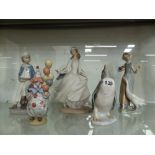 SEVEN LLADRO FIGURINES, BOXED.