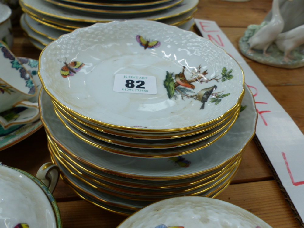 A PART HEREND TEA SET AND A SMALL QUANTITY OF CROWN STAFFORDSHIRE - Image 7 of 10