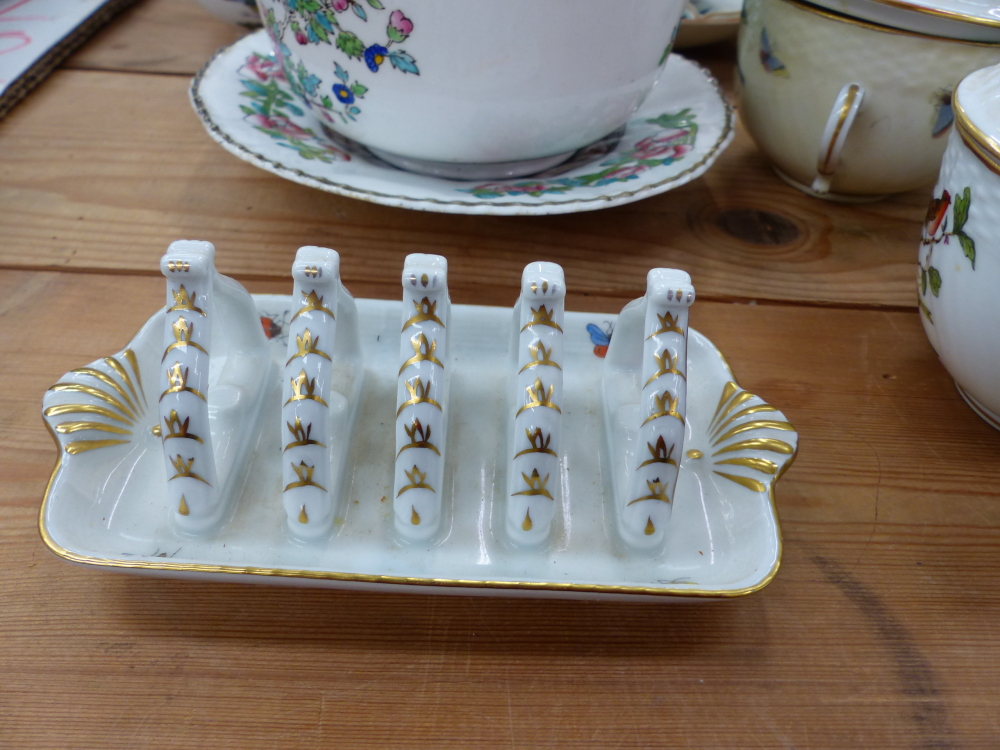 A PART HEREND TEA SET AND A SMALL QUANTITY OF CROWN STAFFORDSHIRE - Image 2 of 10