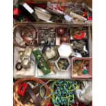 A LARGE COLLECTION OF PREDOMINATELY VINTAGE COSTUME JEWELLERY TO INCLUDE EUROPEAN EXAMPLES ETC.