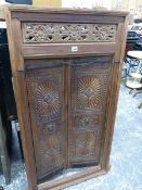 AN EASTERN HARDWOOD FRAMED SHUTTER PANEL.