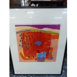 PAUL GLADWYN (20th CENTURY) ARR. TWO ABSTRACT SUBJECTS, ONE SIGNED GOUACHE, LARGEST 52 X 50 (2).