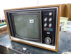 A RARE EARLY SONY TRINITRON COLOUR TV COMPLETE WITH INSTRUCTIONS.