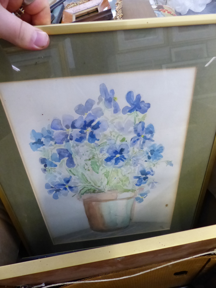 A COLLECTION OF FURNISHING PICTURES, INCLUDING WATERCOLOURS, ANTIQUE AND LATER PRINTS, OIL - Image 6 of 13
