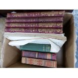 A SMALL BOX OF BOOKS, THE RUSSO TURKISH WAR, FOUR VOLUMES, ETC.