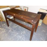 AN ANTIQUE CHINESE HARDWOOD ALTER TABLE. W 122 X D 50 X H 74.