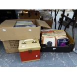 A QUANTITY OF RECORD ALBUMS AND SINGLES, TO INCLUDE CARPENTERS, CHARLEY PRIDE, JIM REEVES,