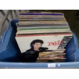 A BOX OF RECORD ALBUMS.