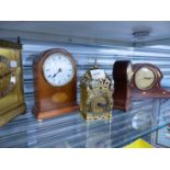 FIVE SMALL VINTAGE DESK CLOCKS.