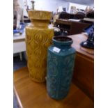 TWO GERMAN ART POTTERY VASES.