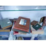 PHOTOGRAPH AND POSTCARD ALBUMS WITH PARTIAL CONTENTS, A 'BAGG-ITT' GAME, AUTOGRAPH ALBUM, ETC.