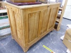 A VERY LARGE PINE BLANKET CHEST /COFFER.