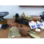 VINTAGE SCALES, COPPER AND BRASS WARES, ETC.