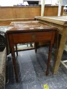 A 19th.C. MAHOGANY PEMBROKE TABLE.