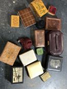 A QUANTITY OF VARIOUS JEWELLERY CASES, AND BOXES TO INCLUDE WOODEN ,LACQUERED, ETC.