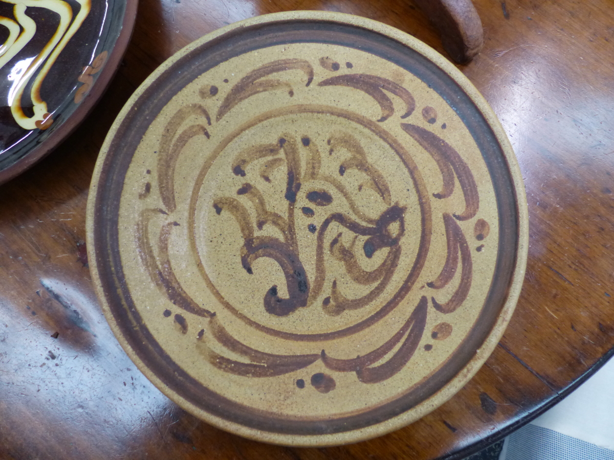 TWO ART POTTERY PLATTERS. - Image 7 of 11