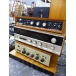 AMPLIFIERS, AMSTRAD IC2000, ROGERS RAVENSBROOK A&R CAMBRIDGE A60 AND A WHARFDALE DENTON RECEIVER (