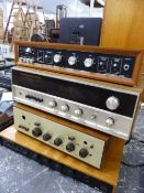 AMPLIFIERS, AMSTRAD IC2000, ROGERS RAVENSBROOK A&R CAMBRIDGE A60 AND A WHARFDALE DENTON RECEIVER (