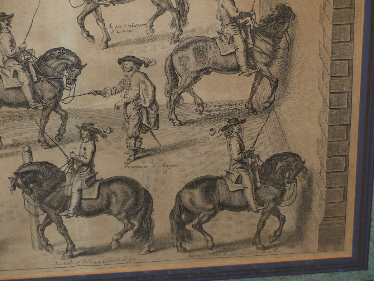 AFTER ABRAHAM DIEPENBEECK (1596-1675). TWO ANTIQUE PRINTS DEPICTING DRESSAGE IMAGES 39.5 x 52cms ( - Image 3 of 16