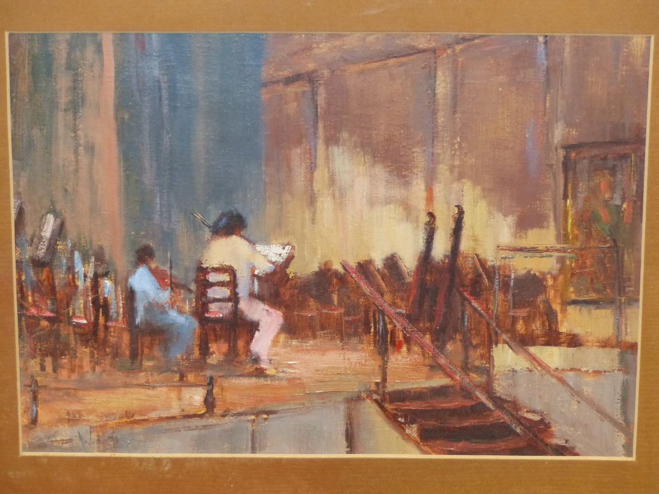 W. DAVIES (CONTEMPORARY). ARR. THE REHEARSAL, SIGNED OIL ON BOARD. 24.5 x 34cms; TOGETHER WITH AN - Image 2 of 24
